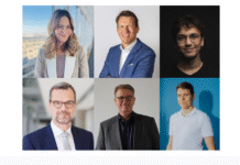 Carolin Schmied (Konzern Versicherungskammer), Philipp Belli (WWK Versicherungen), Alexander Huynh (QAware), Dr. Klaus Driever (ITHM, Allianz), Martin Gräfer (Die Bayerische) & Sascha Poggemann (Nice Cognigy)
